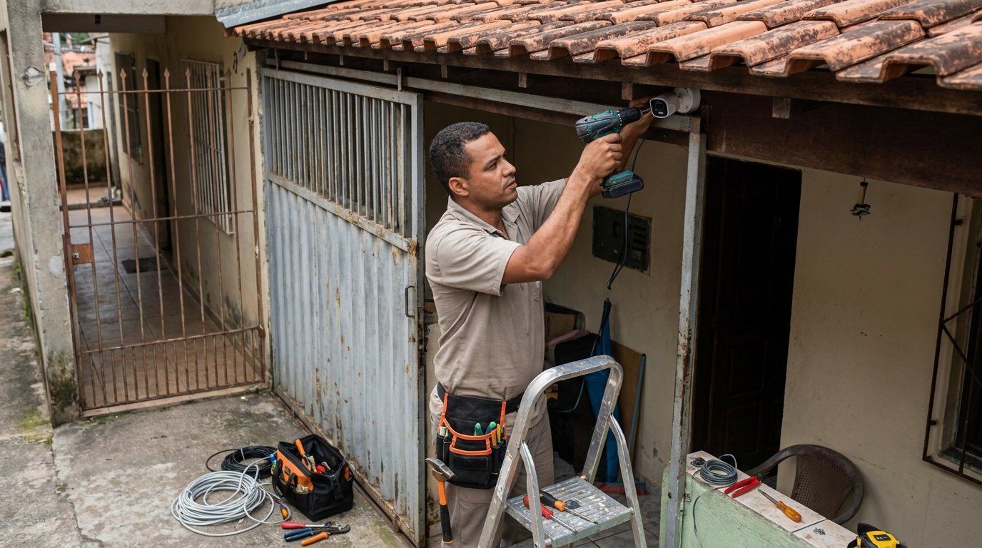 Instalação de Câmera Residencial no Bugio, Aracaju‑SE